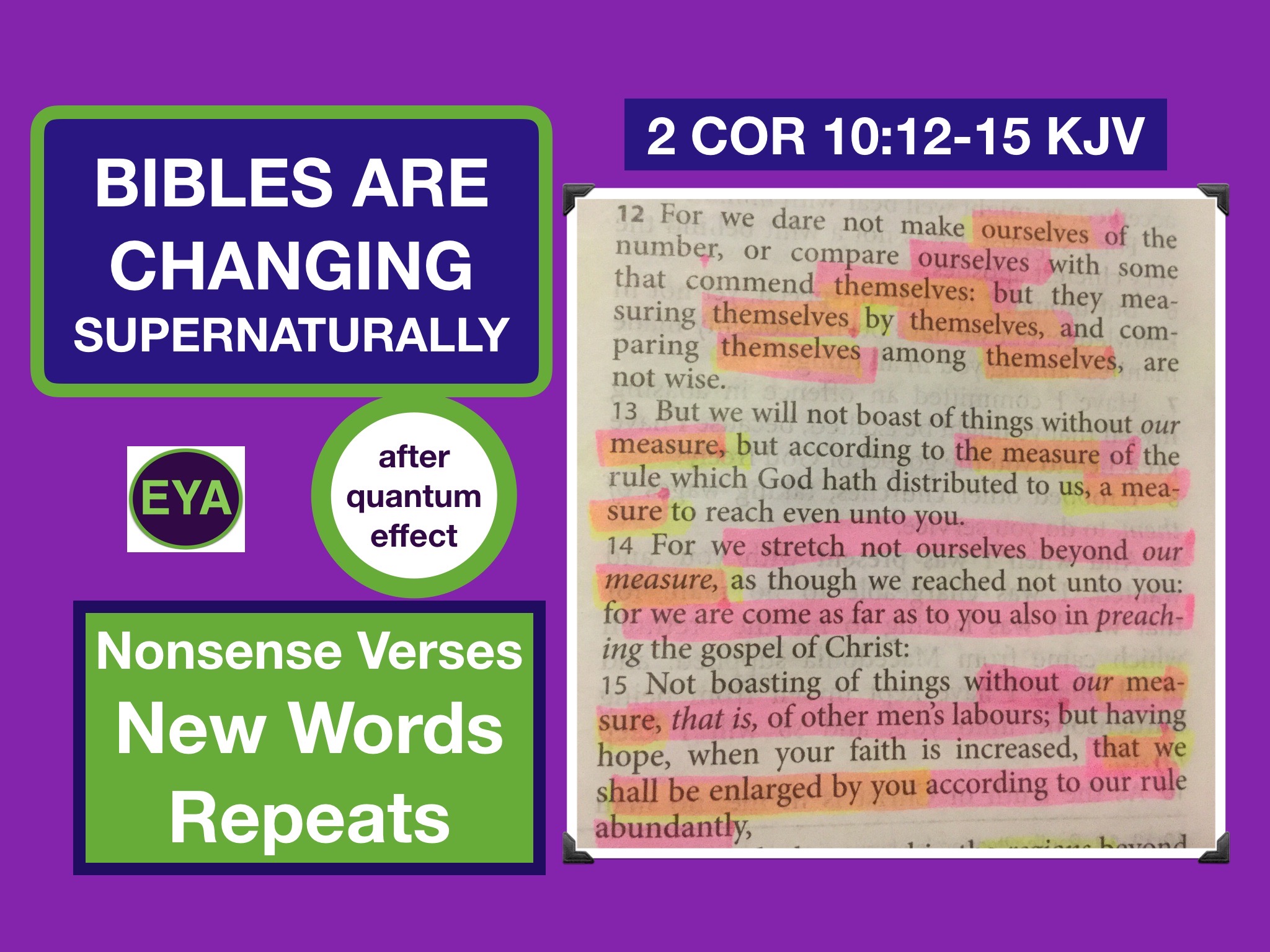 Words changed in scripture