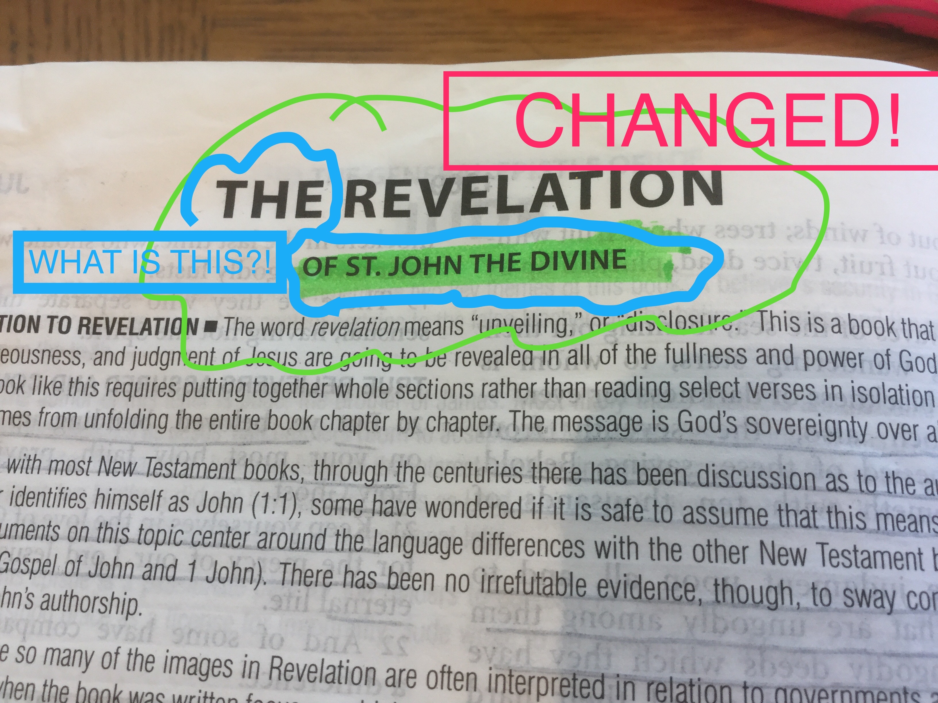 Supernatural Bible change